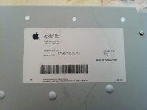 Model plaque underneath case