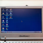 The Toshiba Libretto 100CT booted to desktop.