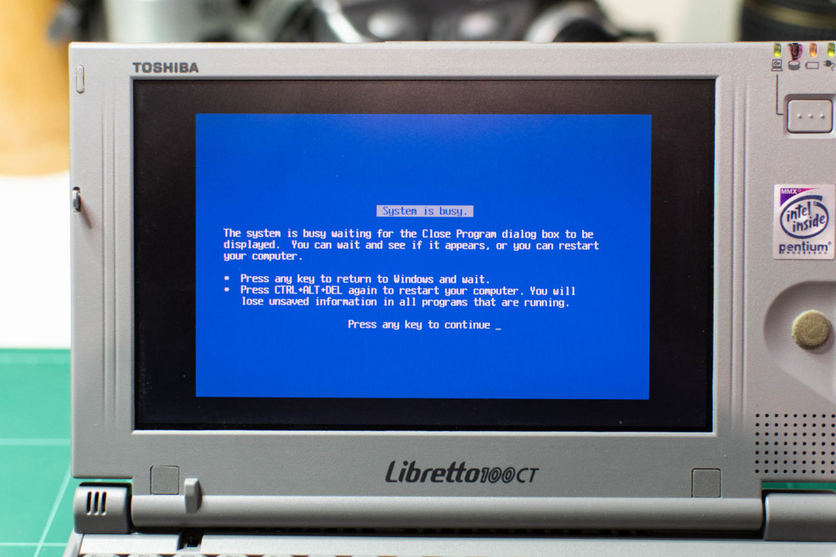 ... until it started blue-screening. Thanks, Windows 98!